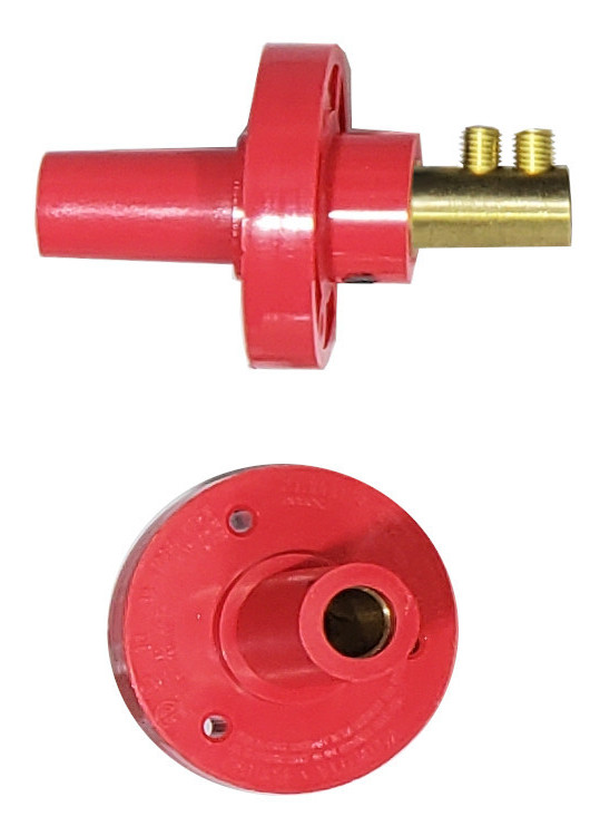 Double Set Screw Style Red Female Mimi Cam Lok Panel