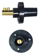 Double Set Screw Style Black Male Mini Cam Lok Panel