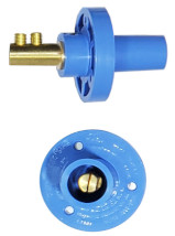 Double Set Screw Style Blue Male Mini Cam Lok Panel