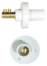 Double Set Screw Style White Male Mimi Cam Lok Panel
