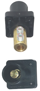 Cam-Lok Panel Receptacle DSS Male Black