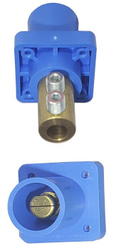 Cam-Lok Panel Receptacle DSS Male Blue