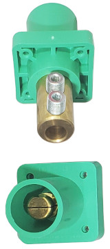 Cam-Lok Panel Receptacle DSS Male Green