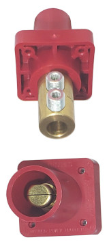 Cam-Lok Panel Receptacle DSS Male Red