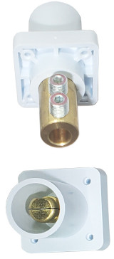 Cam-Lok Panel Receptacle DSS Male White